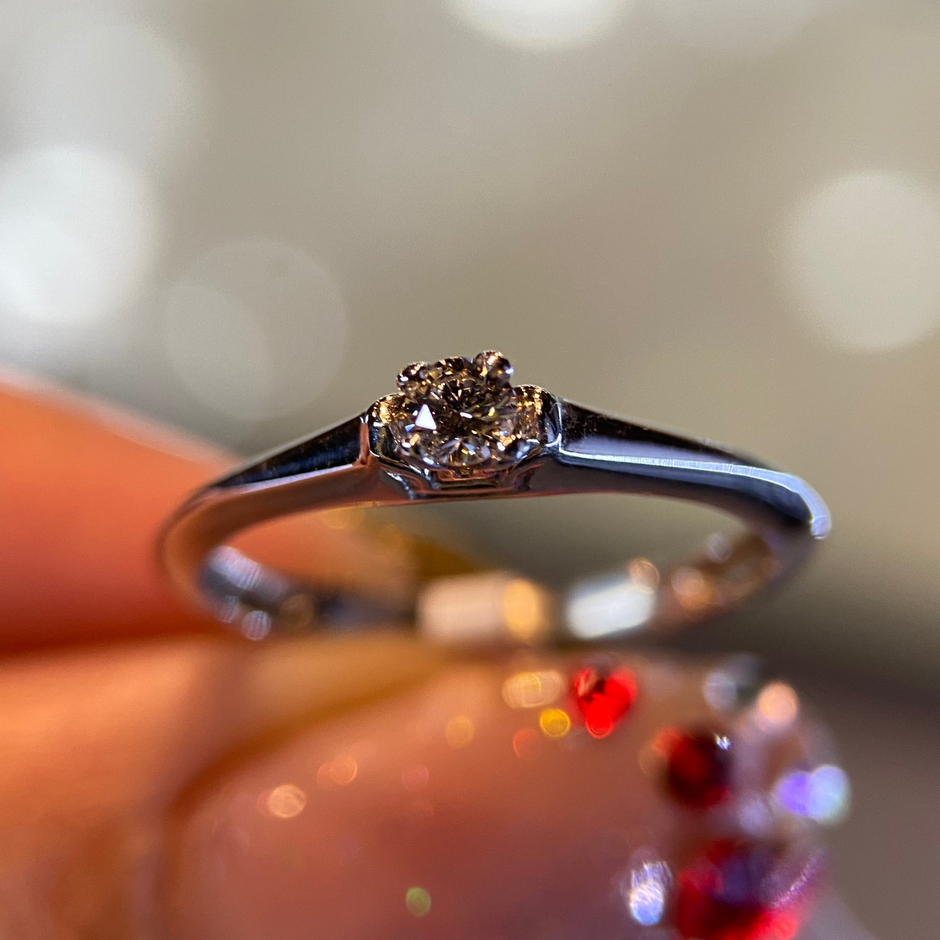 Anillo de compromiso en oro
