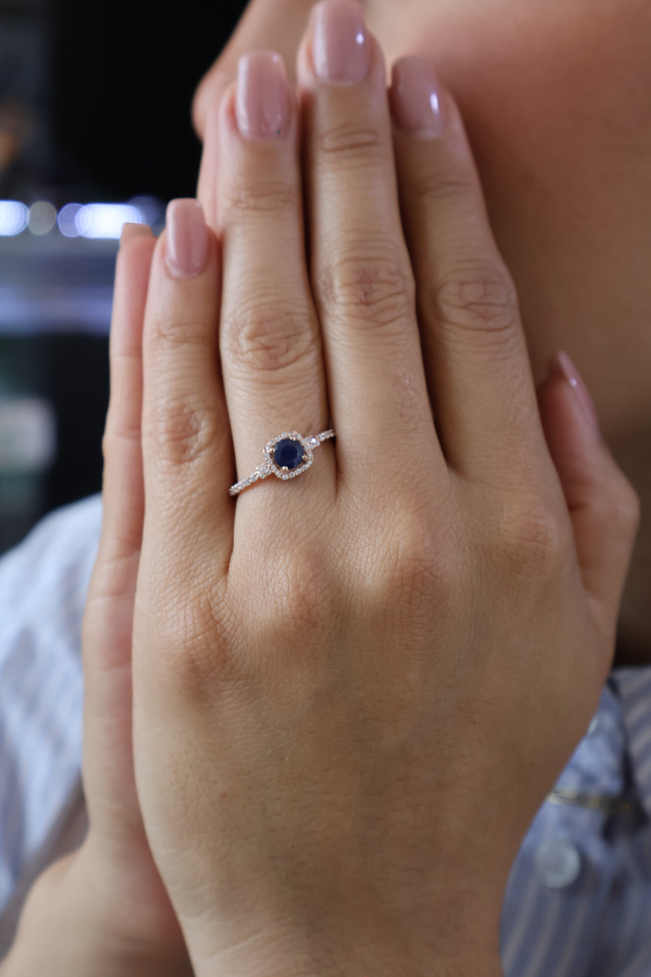 Anillo Margot en Oro 14k con Zafiro 0.52 ct