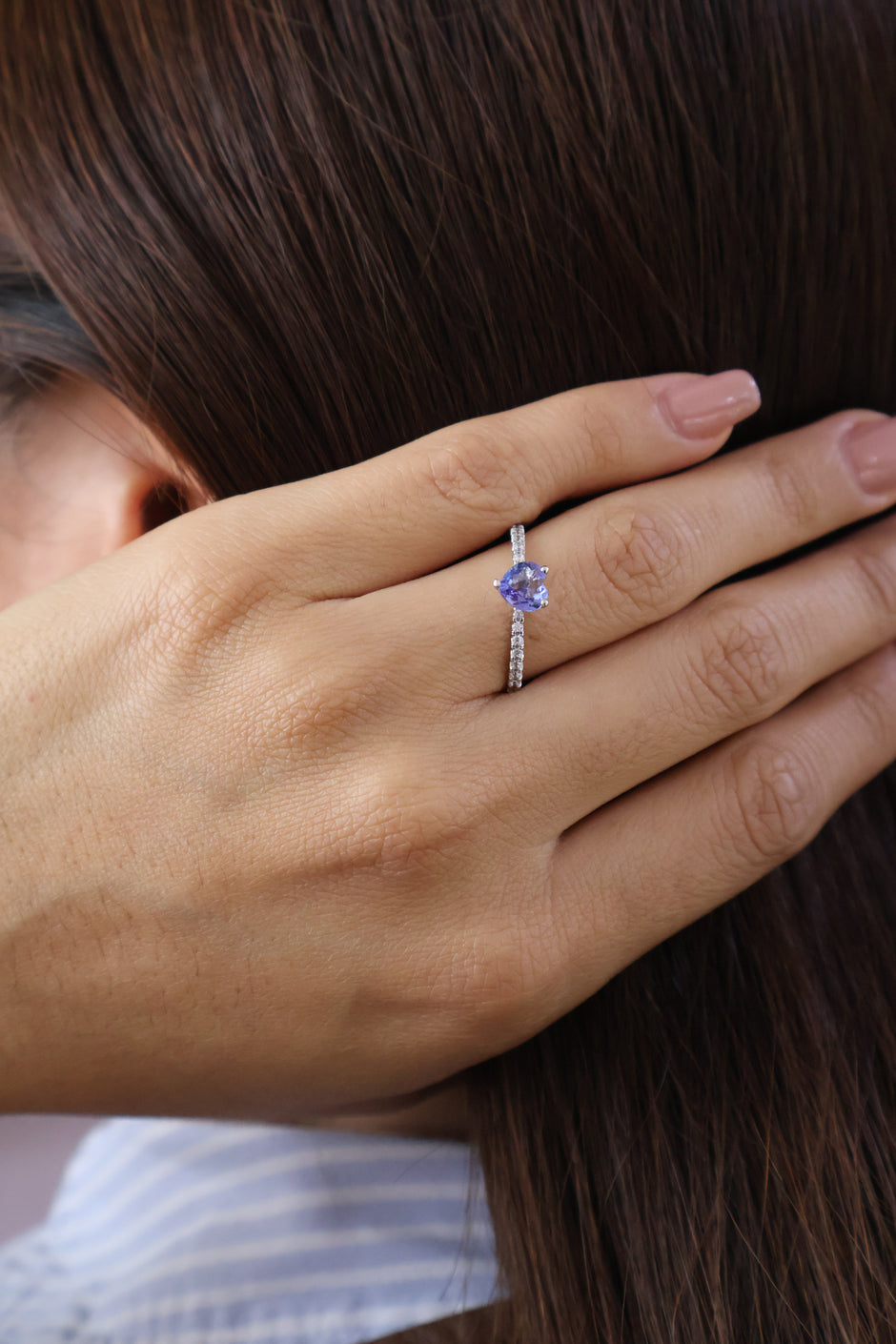 Anillo Genesis  en Oro 14k con Tanzanita 0.80 ct