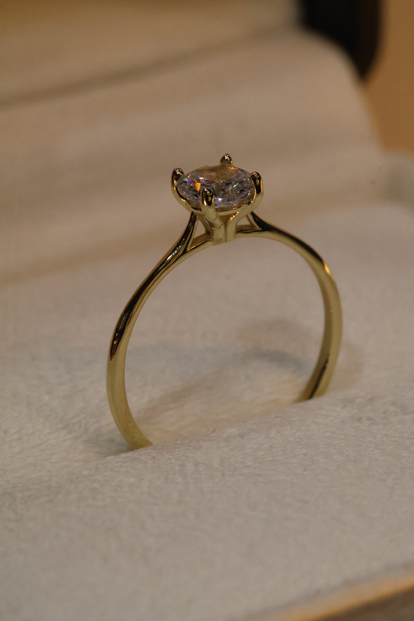 Engagement Ring in 10k Yellow Gold with Zirconia Cod: MAN034