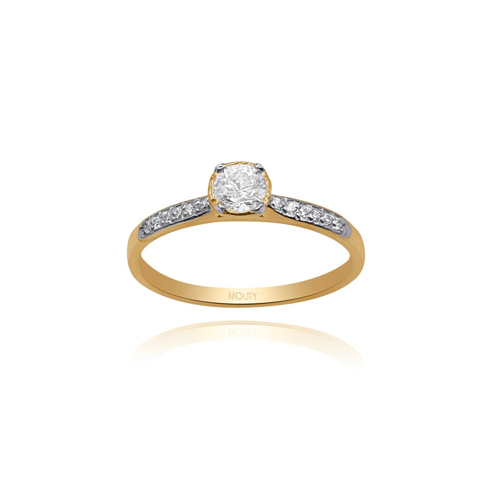 Anillo de compromiso en oro