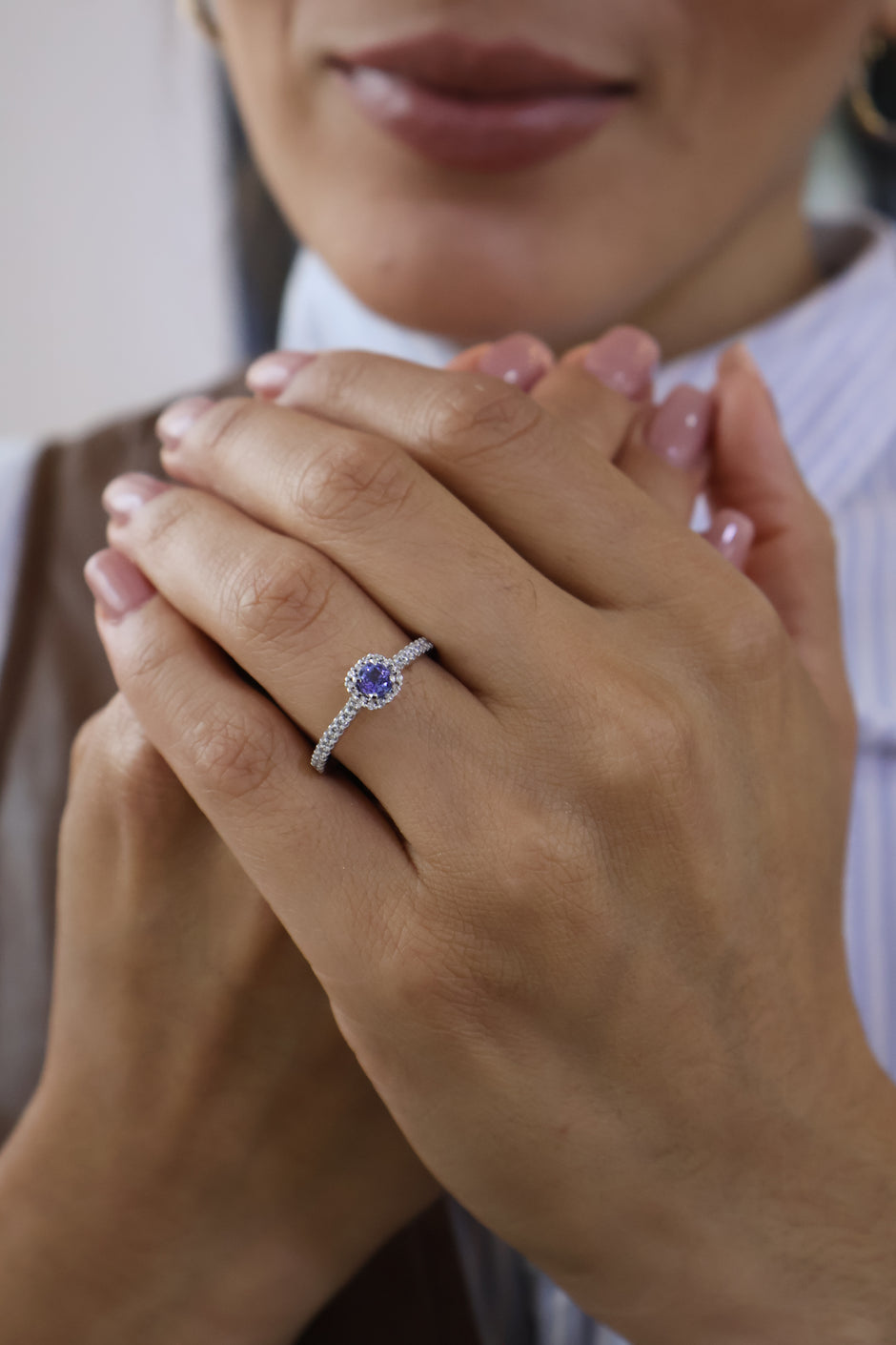 Anillo Aitana en Oro con Tanzanita 0.30 ct