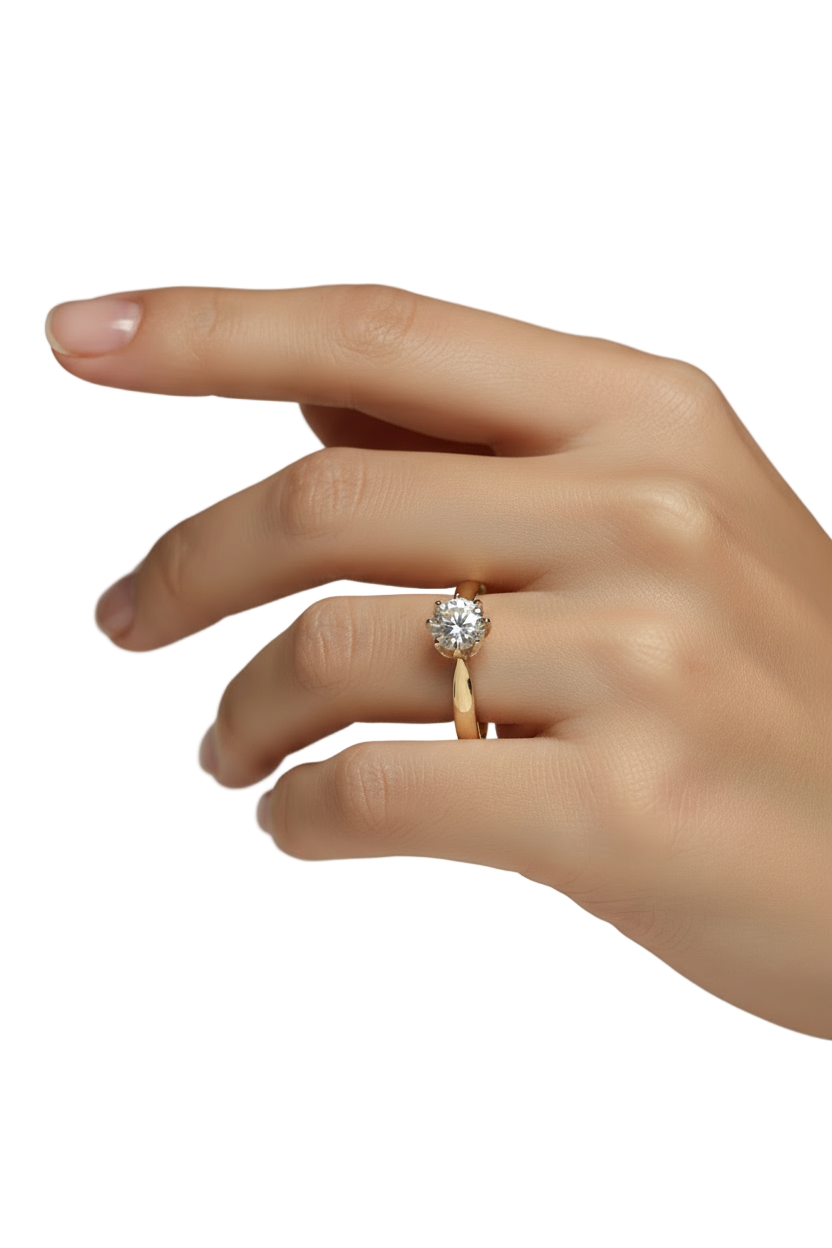 Anillo Magnolia en oro 1.00 ct