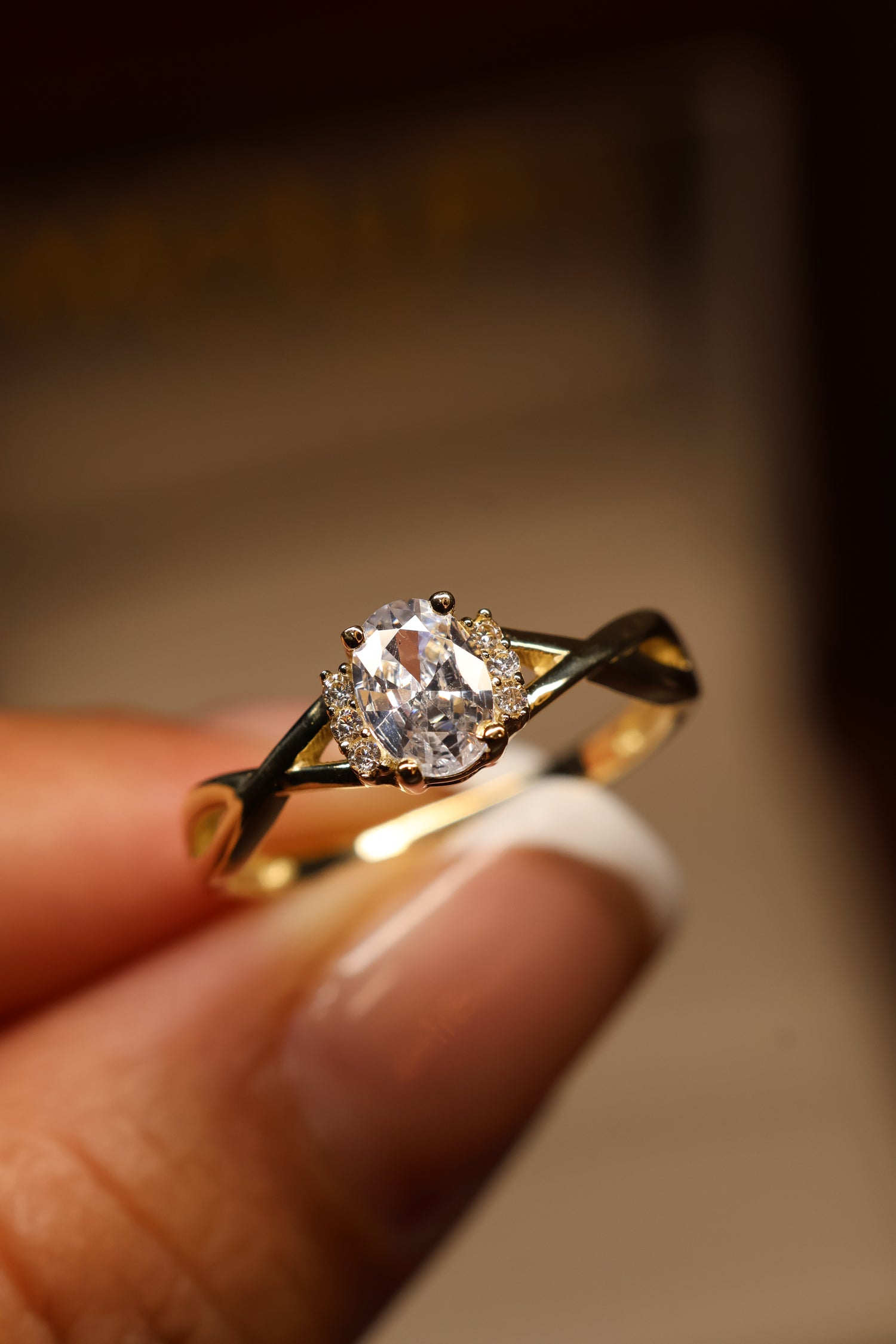 Anillos de compromiso en oro 14k por fabricación
