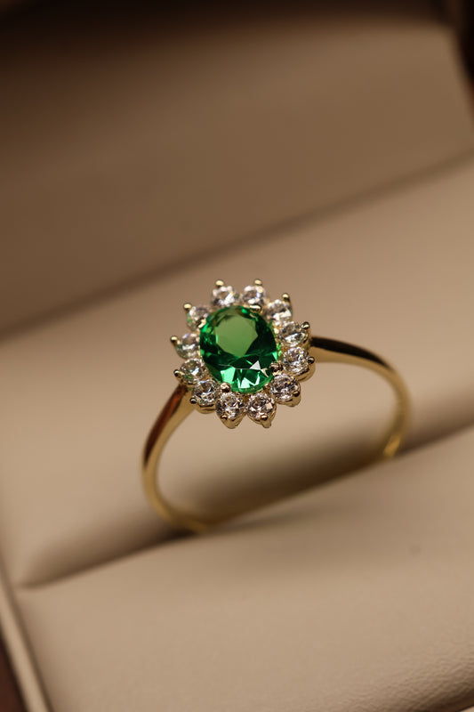Anillo en Oro Amarillo 14k con Circonia Mod. 15880