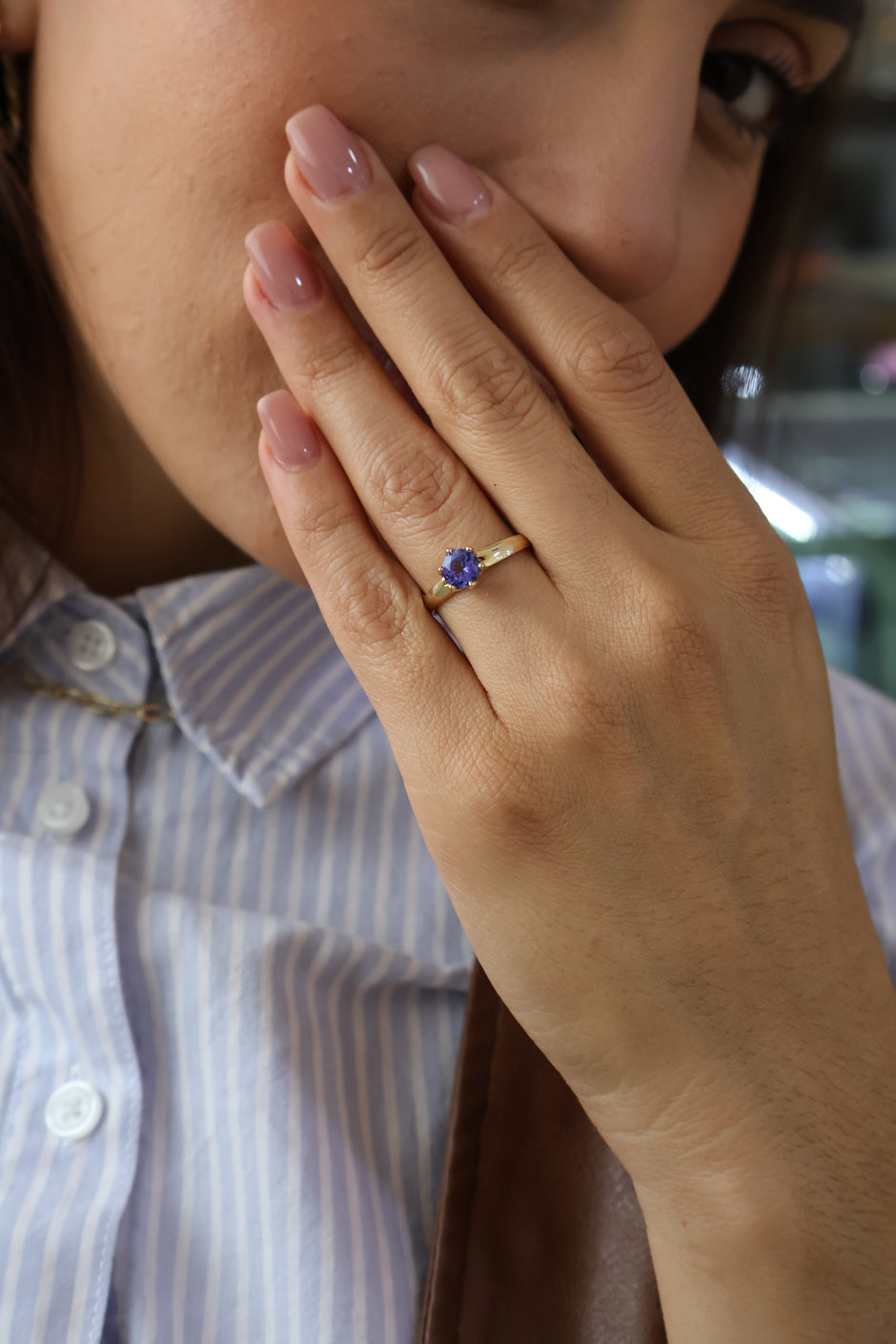 Anillo Amy en Oro con Tanzanita 0.80 ct