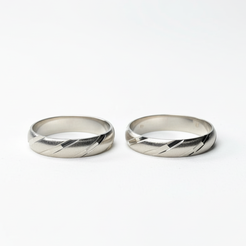 Par de argollas Romey en oro 4mm