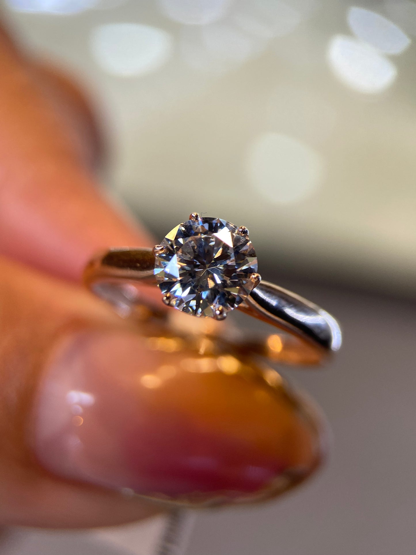 Anillo de compromiso en oro