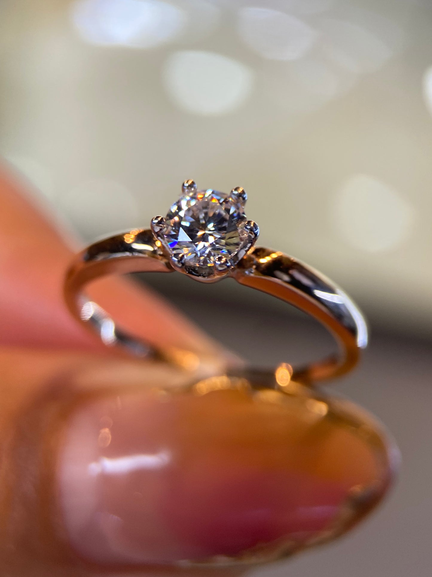 Anillo de compromiso en oro