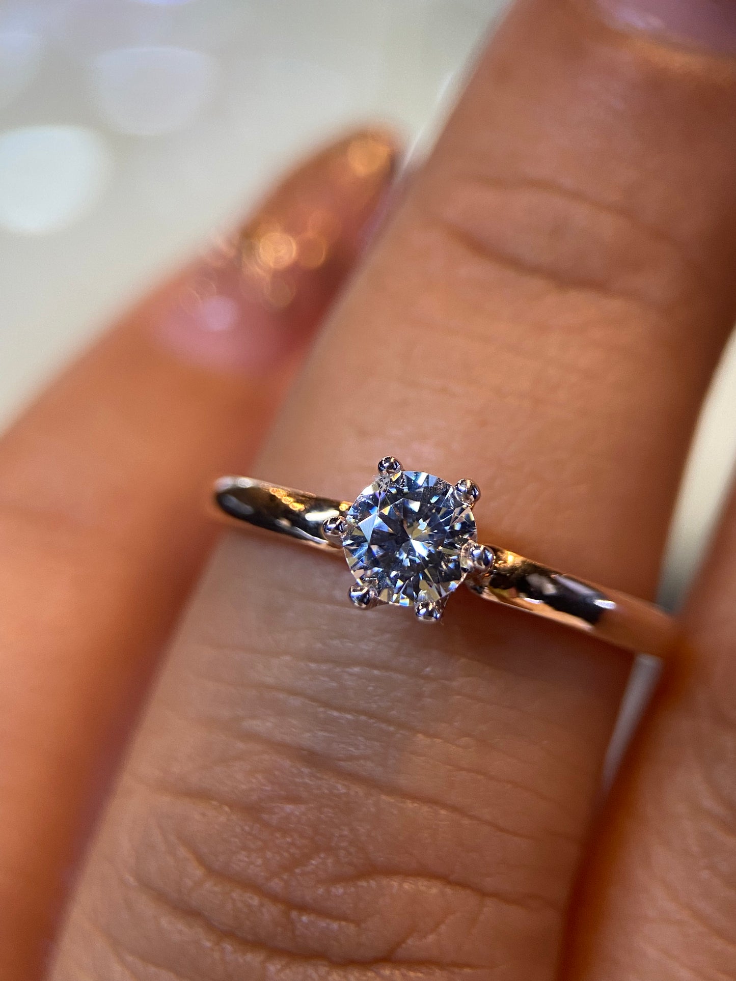 Anillo de compromiso en oro