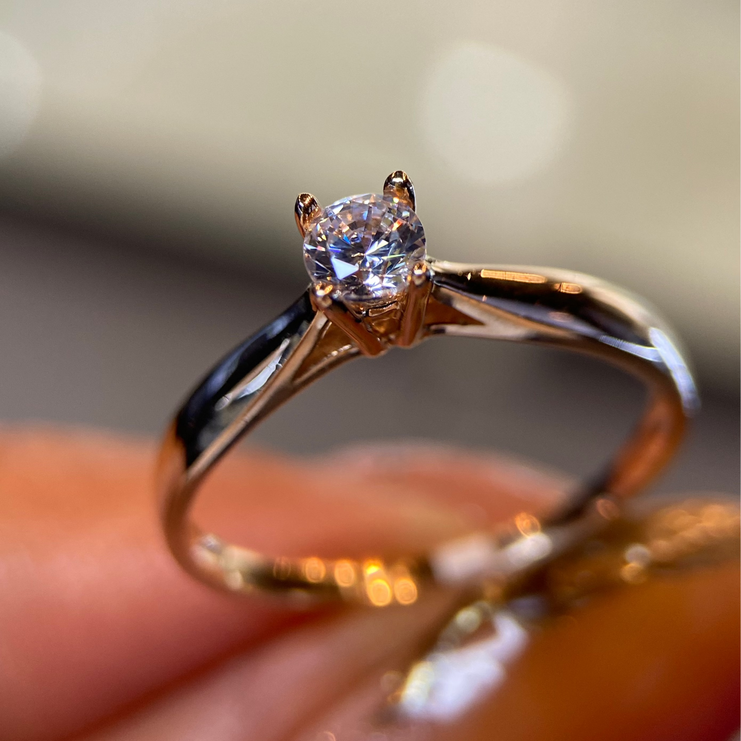 Anillo de compromiso en oro