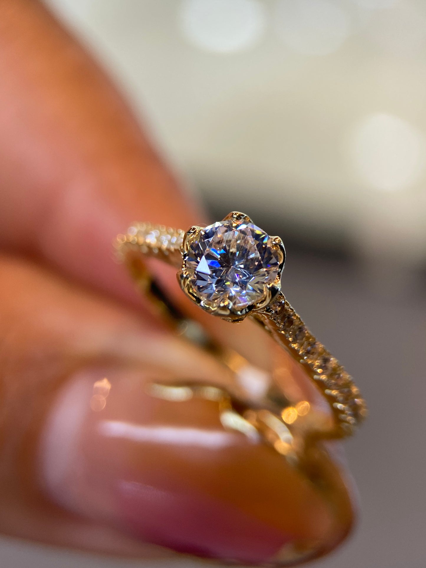Anillo de compromiso en oro