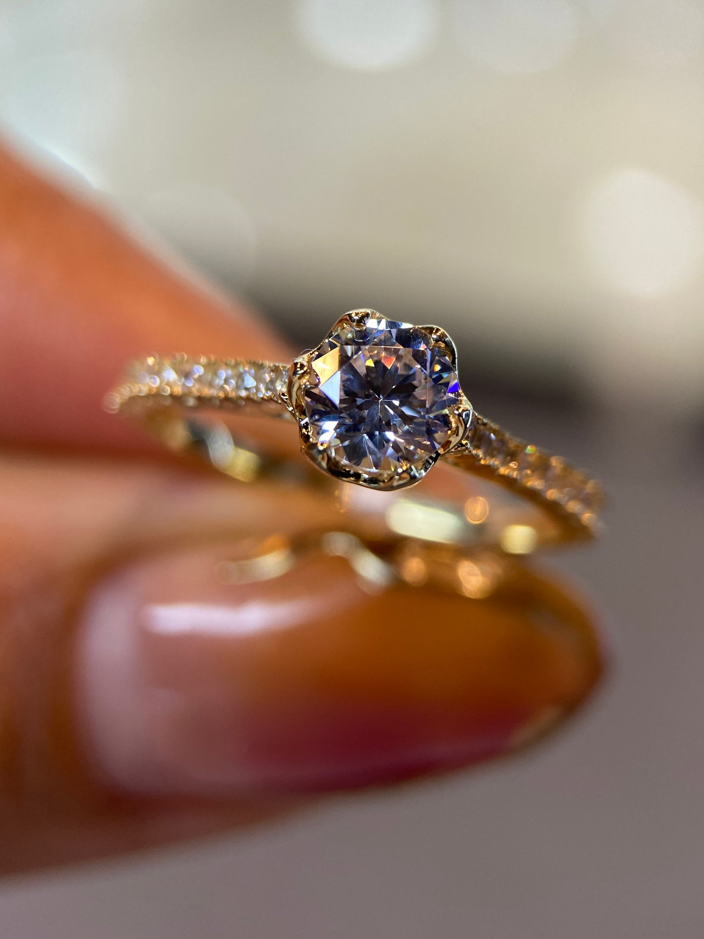 Anillo de compromiso en oro
