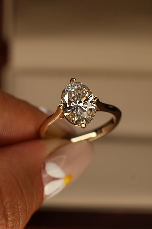 Anillo Annelise en Oro Amarillo 14K con Diamante de Laboratorio de 2.17ct | IGI