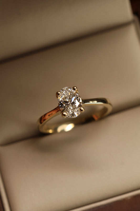 Anillo Elan en Oro Amarillo 14K con Diamante de Laboratorio de 1.03ct | IGI