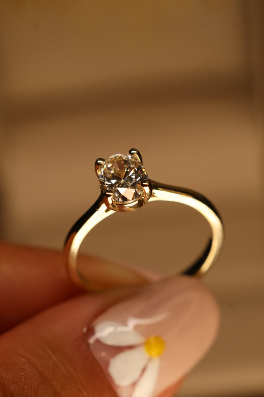 Anillo Elan en Oro Amarillo 14K con Diamante de Laboratorio de 1.03ct | IGI