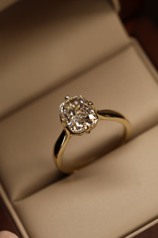 Anillo Arabella Amarillo 14K con Diamante de Laboratorio de 2.58ct | IGI