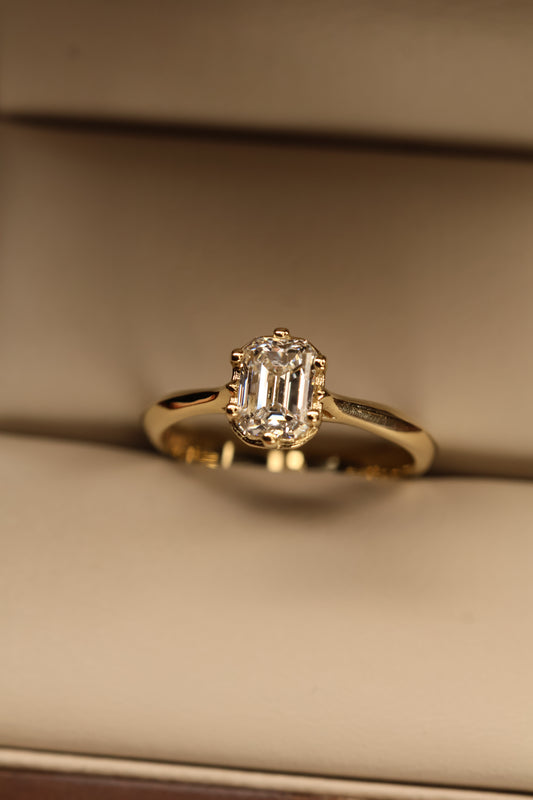 Anillo Lune Oro Amarillo 14K con Diamante de Laboratorio de 1.04ct | IGI