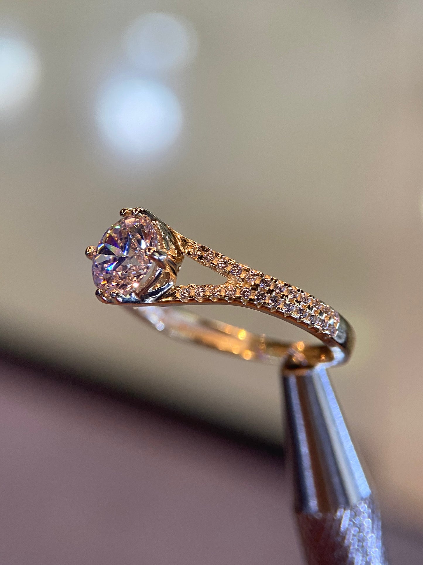 Anillo de compromiso en oro