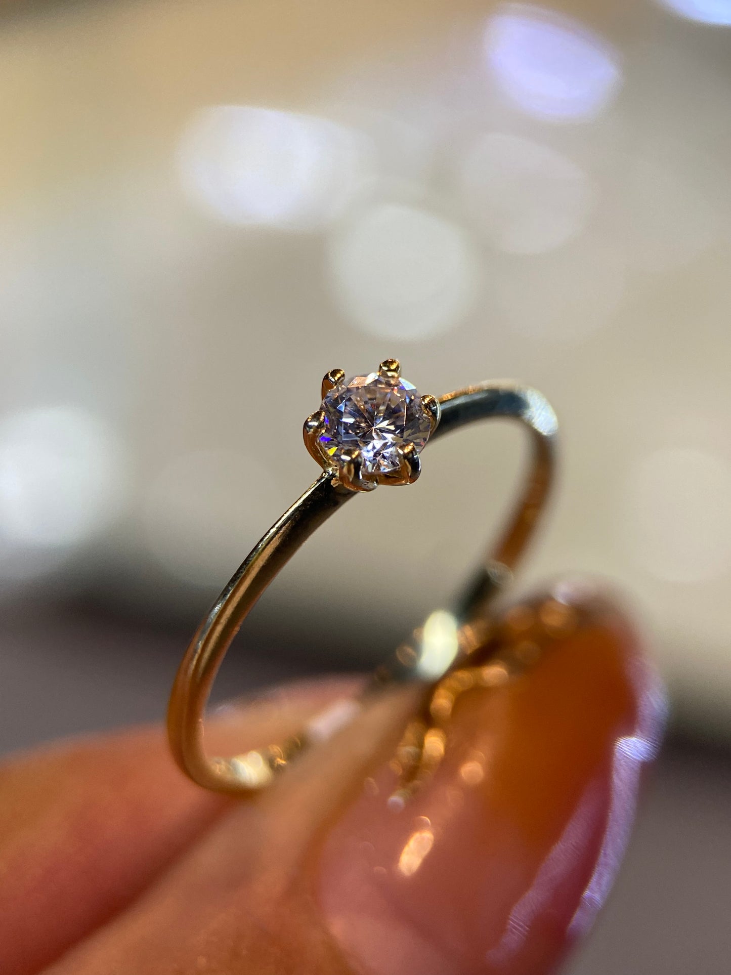 Anillo de compromiso en oro