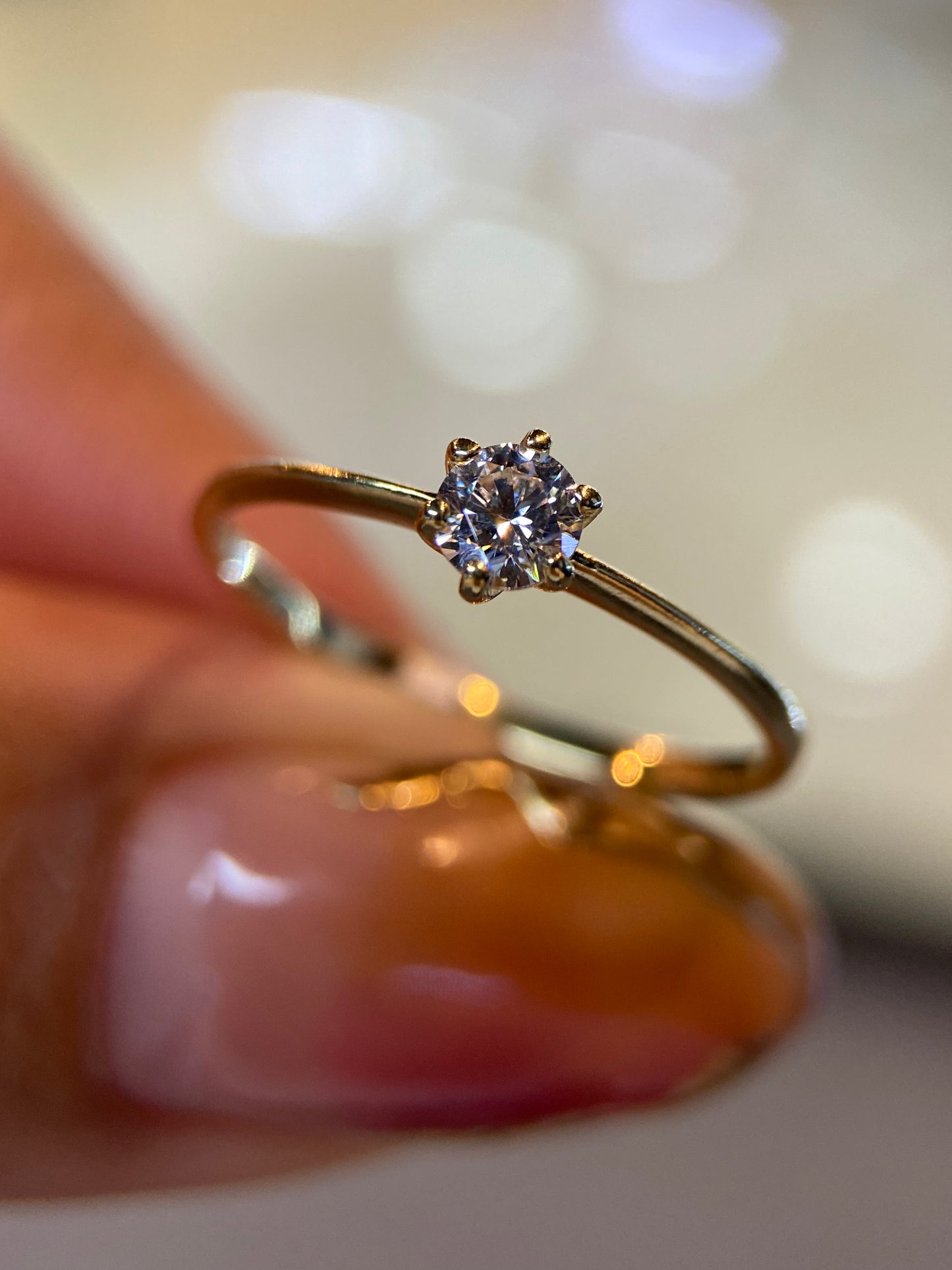 Anillo de compromiso en oro