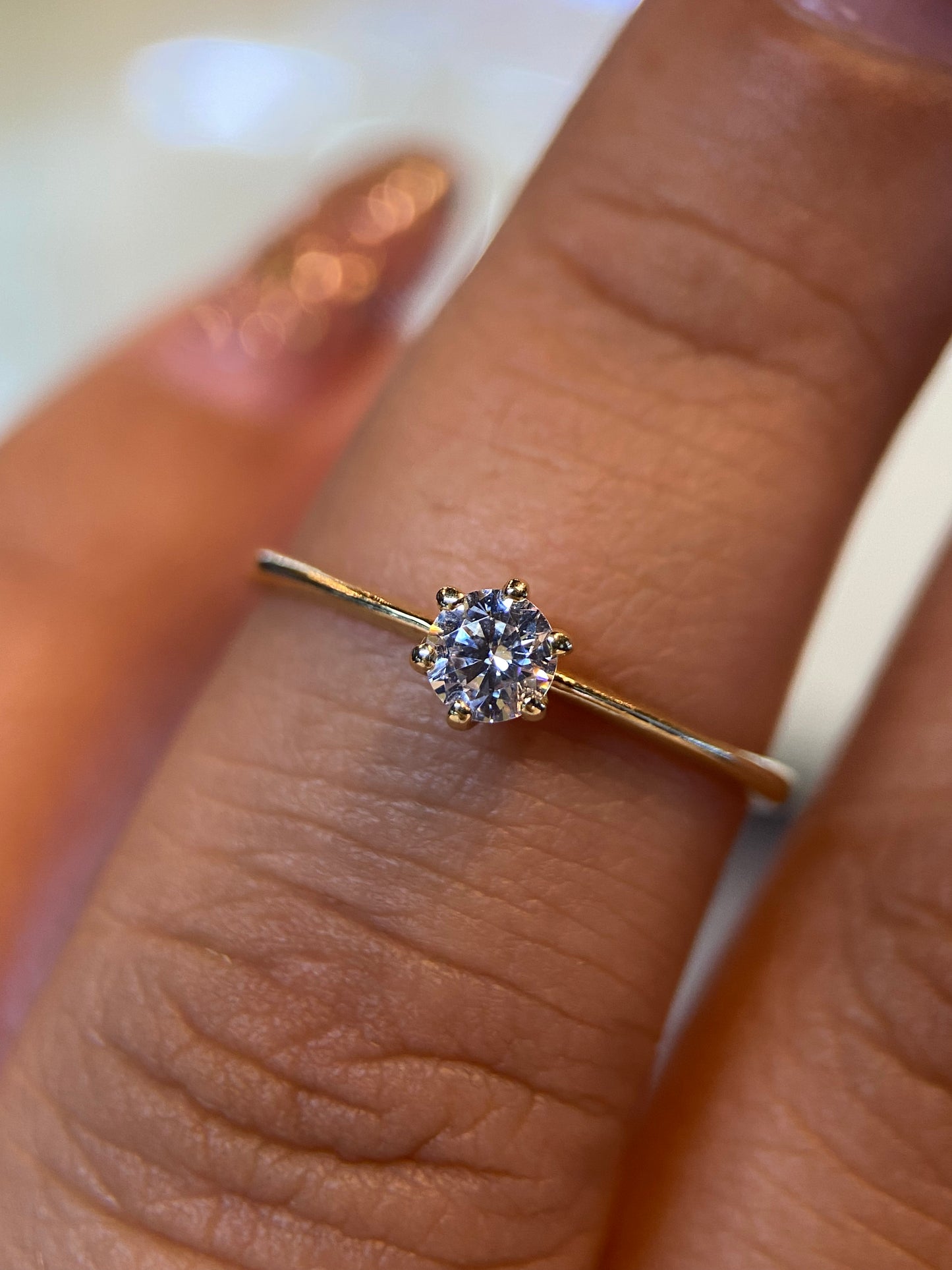 Anillo de compromiso en oro