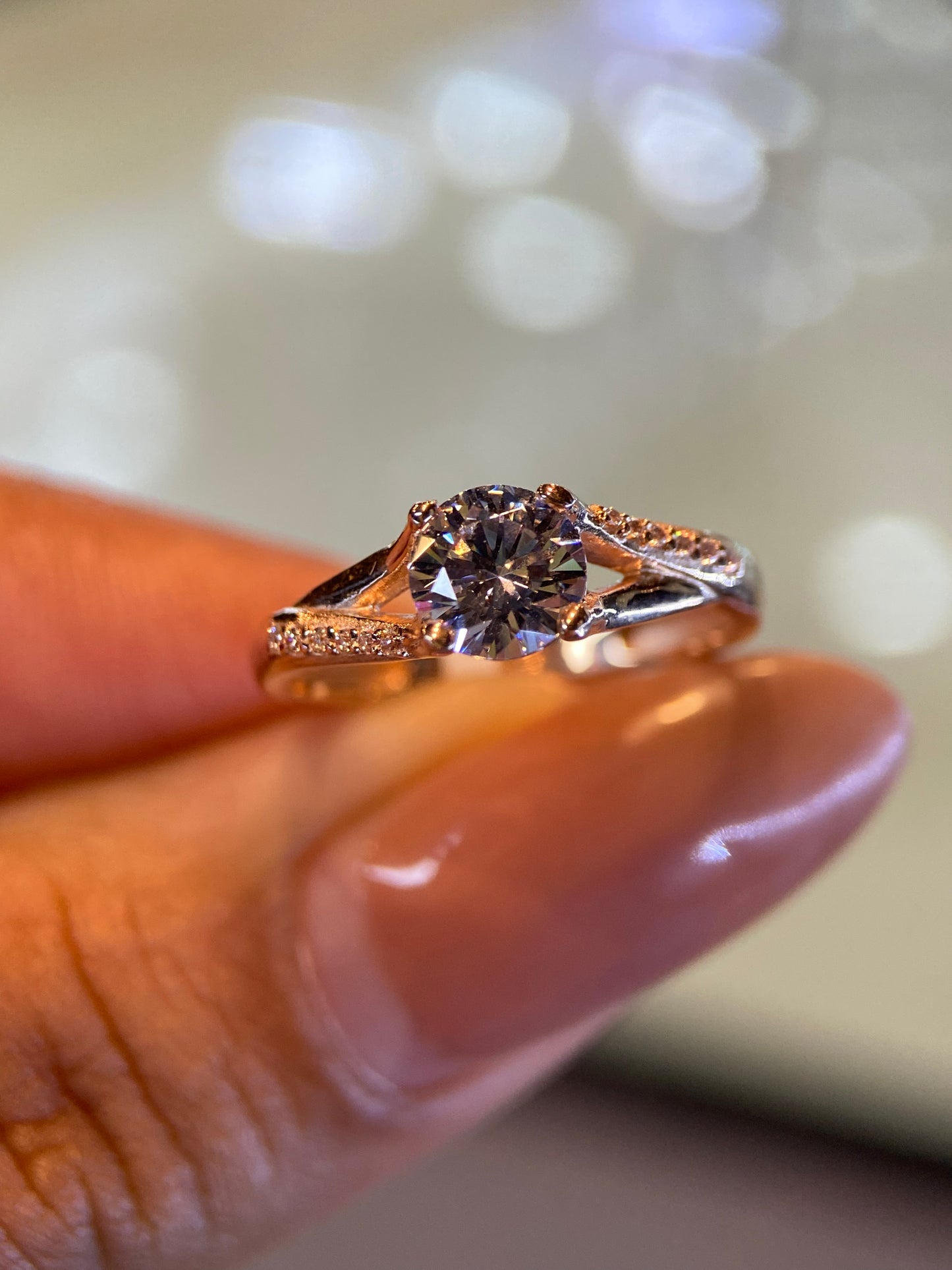 Anillo de compromiso en oro