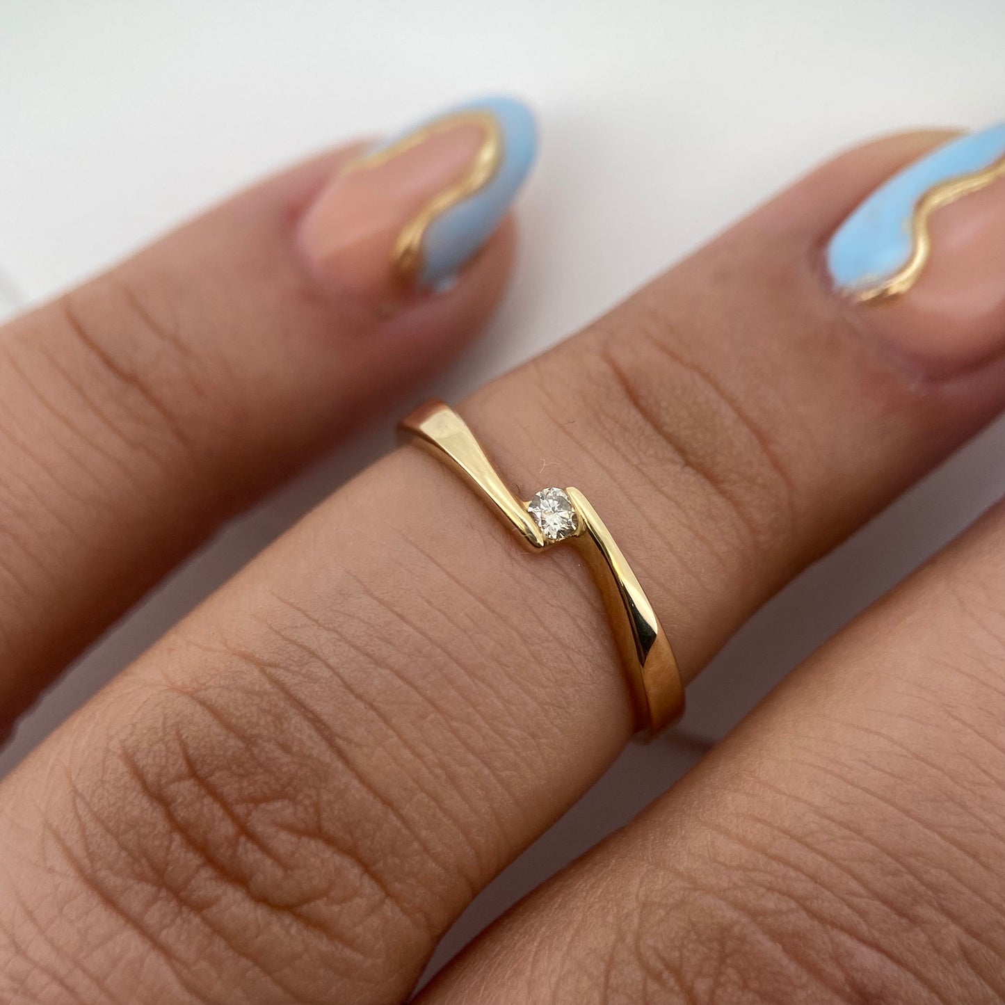 14k Yellow Gold Ring with Diamond Mod: OF1599