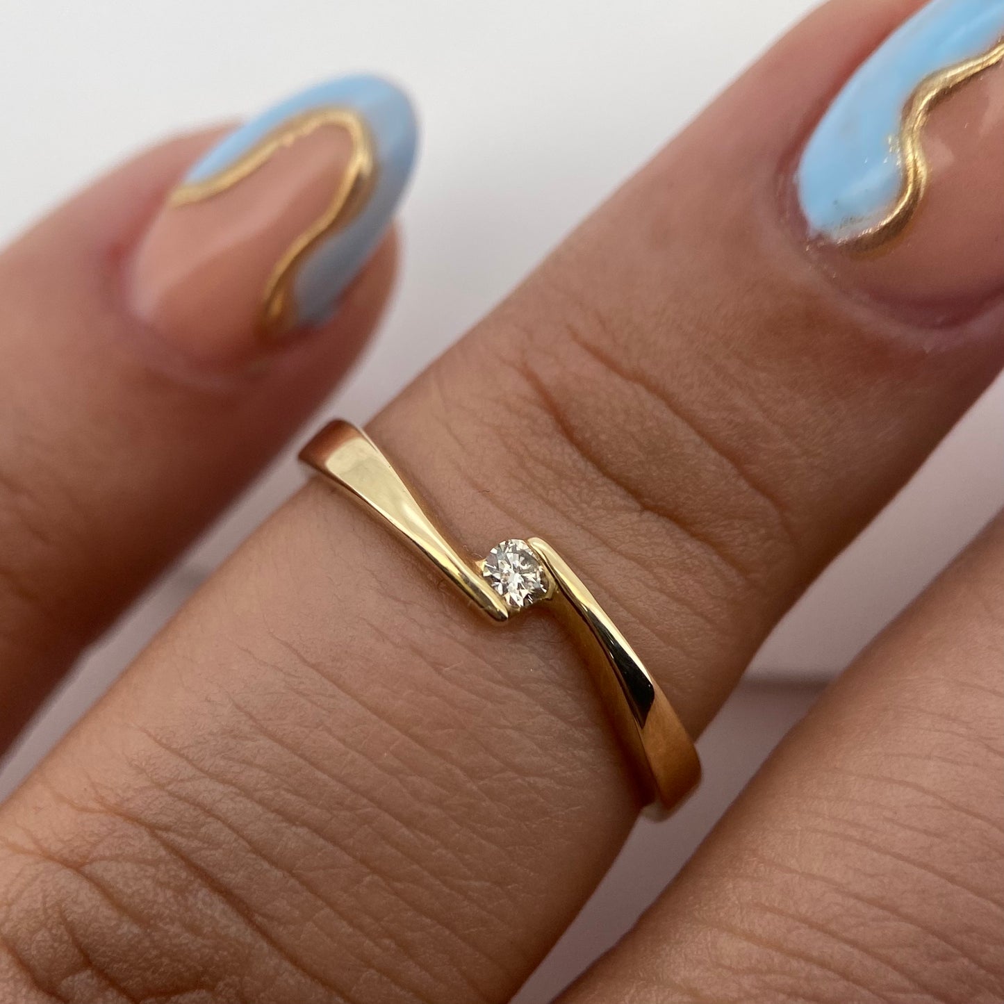 14k Yellow Gold Ring with Diamond Mod: OF1599