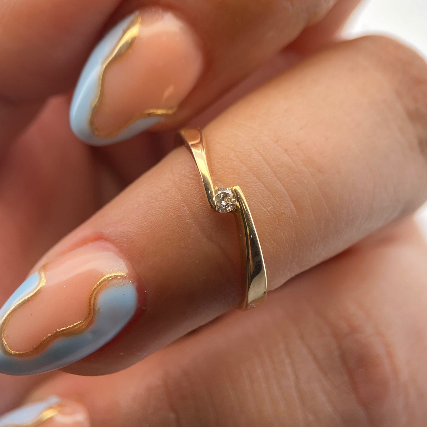 14k Yellow Gold Ring with Diamond Mod: OF1599