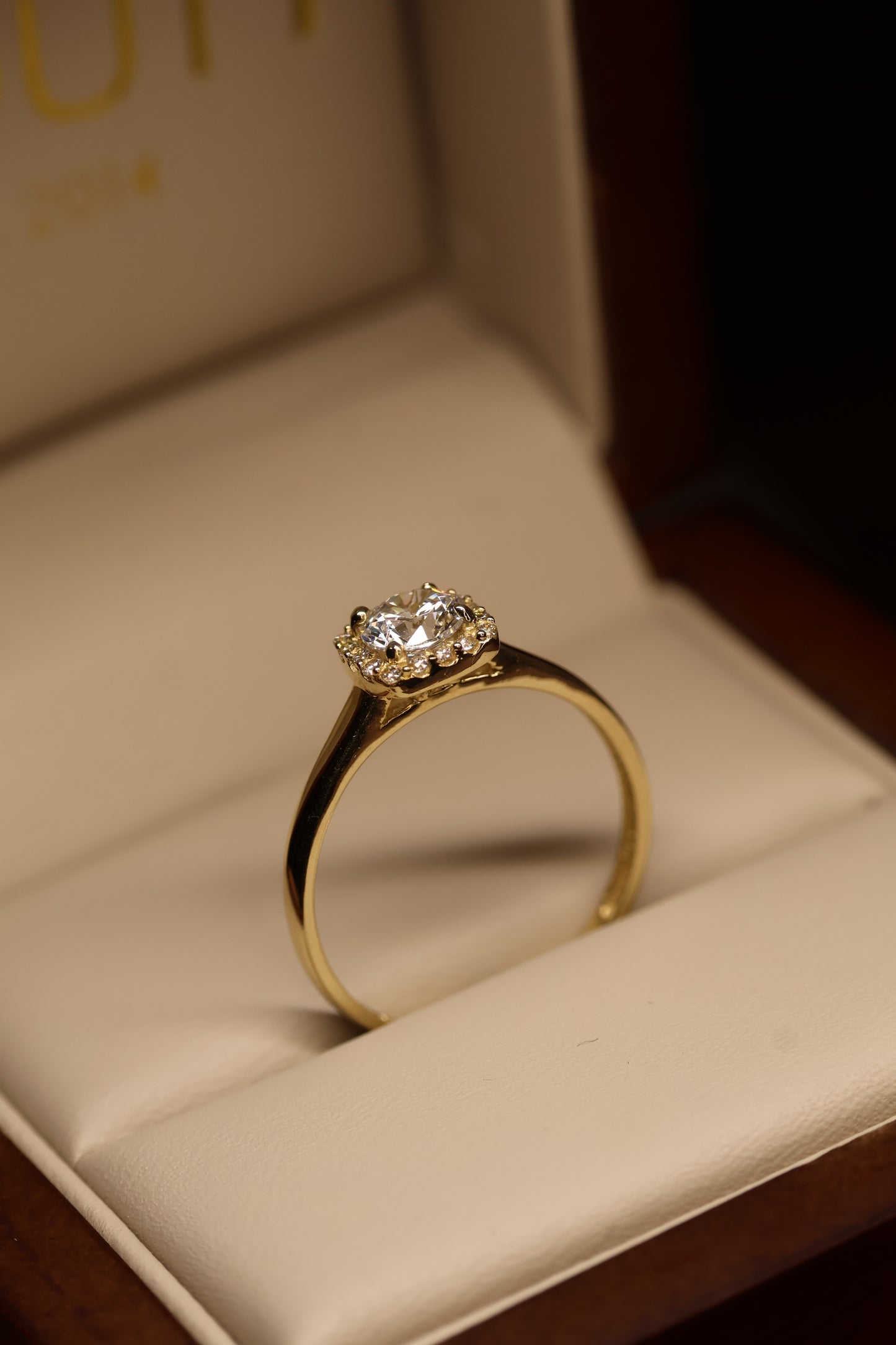 Anillo en Oro Amarillo 14k con Circonia Mod.15863