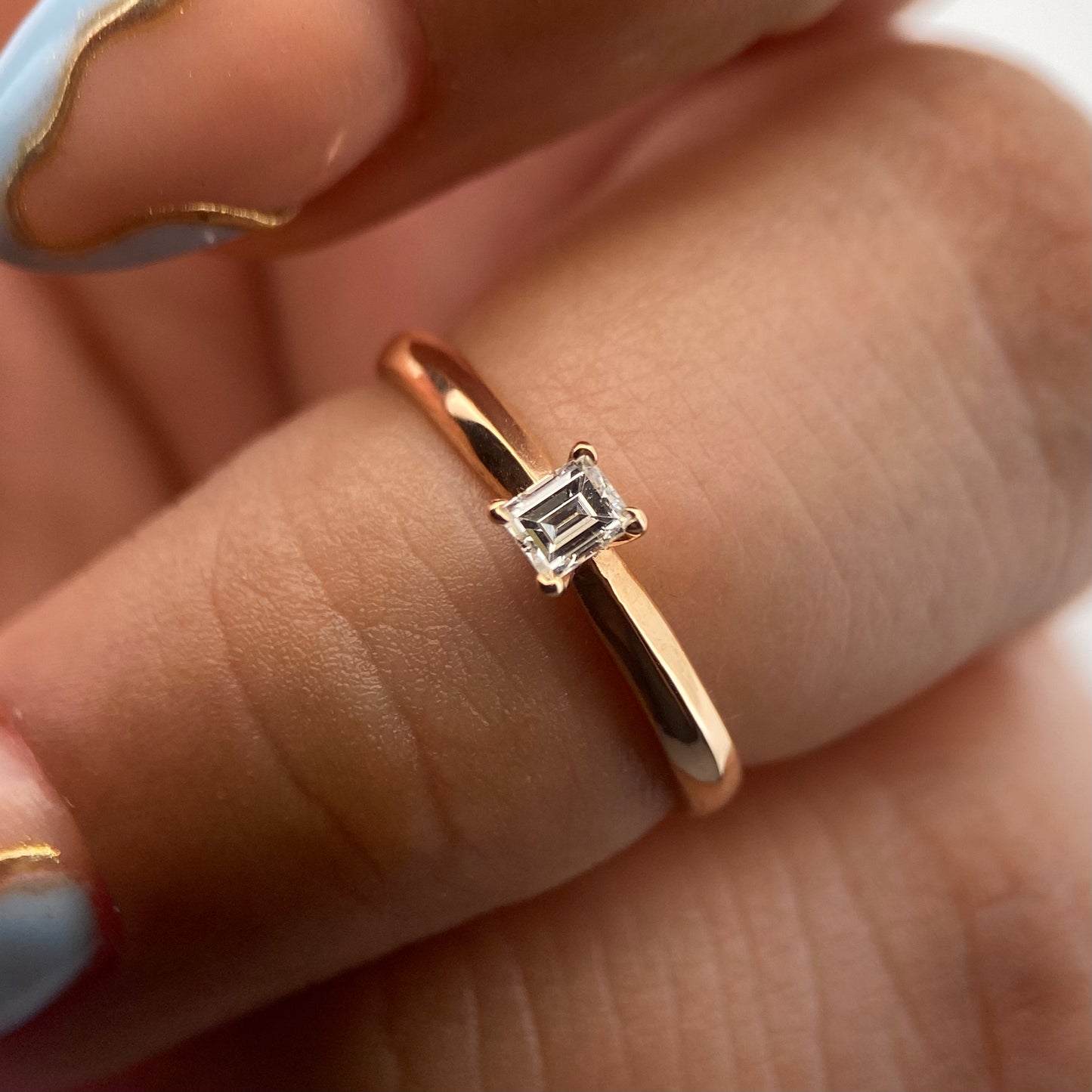 14k Rose Gold Ring with Diamond Mod: OF1695
