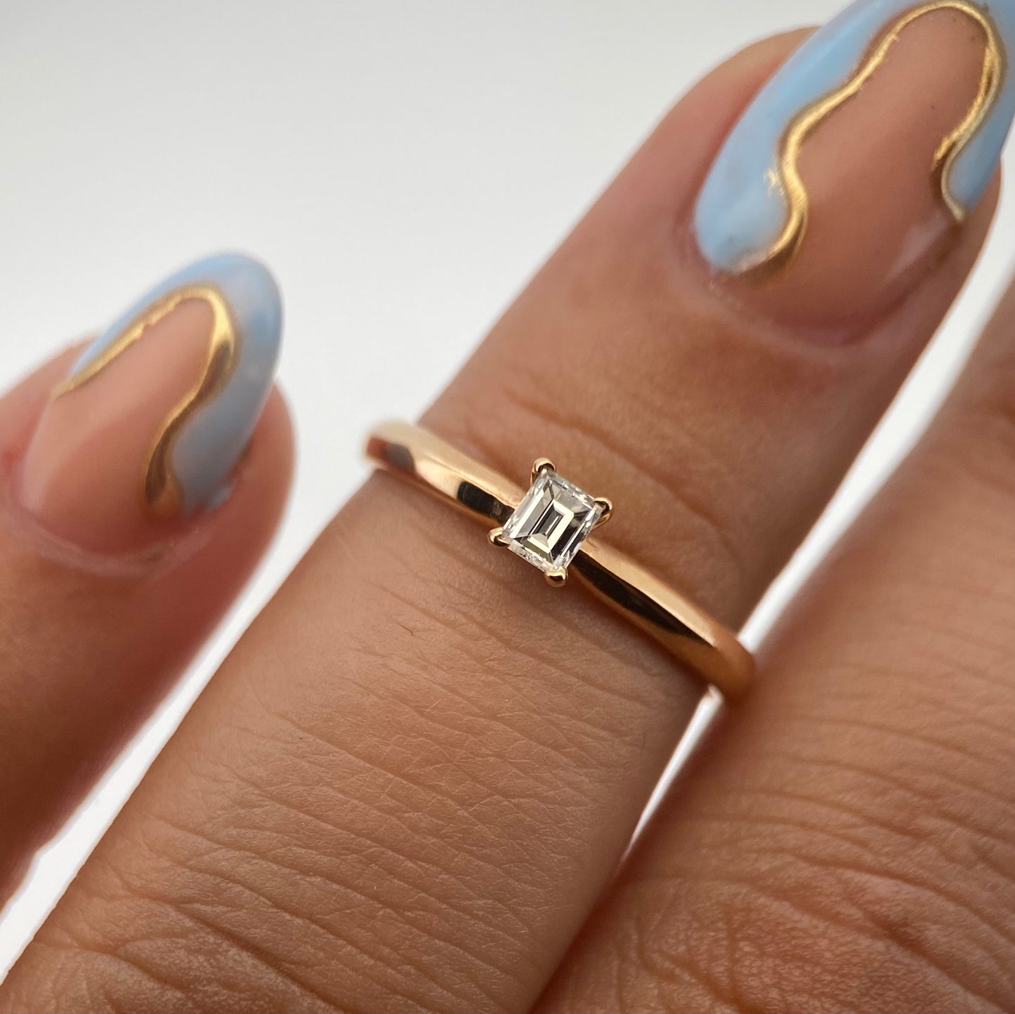 14k Rose Gold Ring with Diamond Mod: OF1695