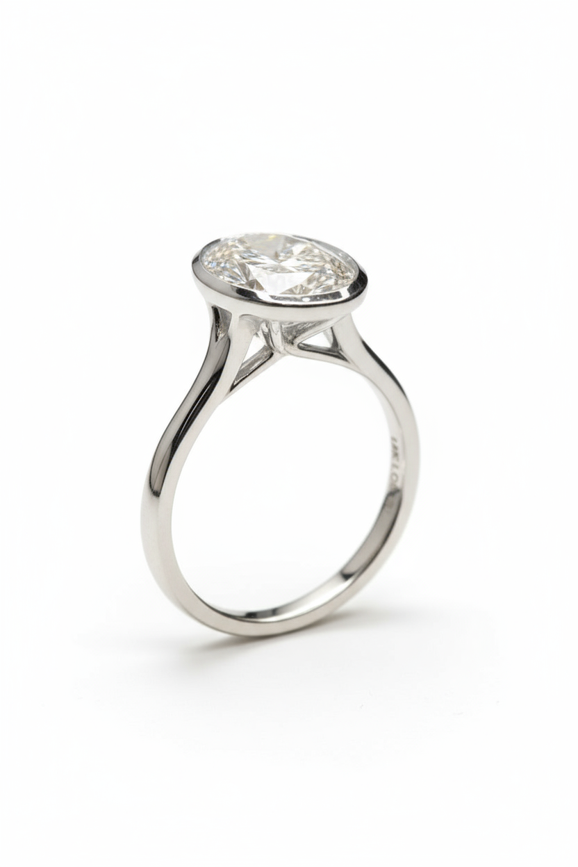 Anillo Anya en oro corte oval 3.00 ct