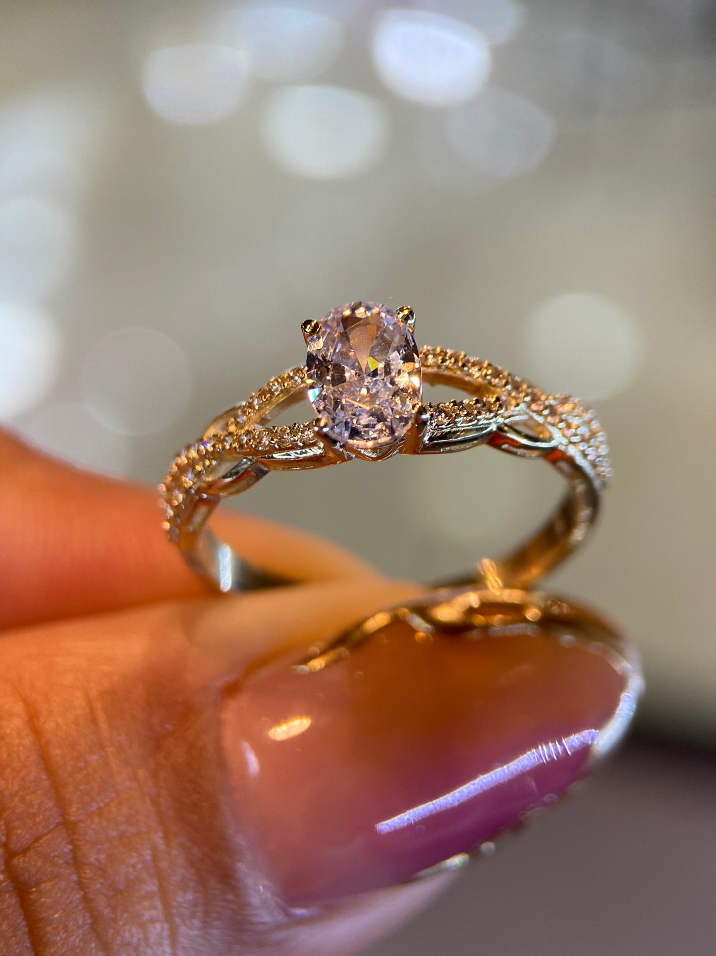 Anillo de compromiso en oro
