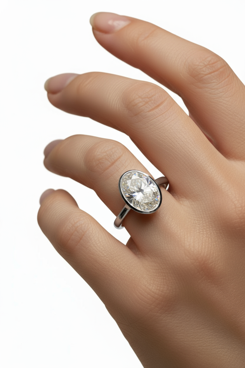 Anillo Anya en oro corte oval 3.00 ct