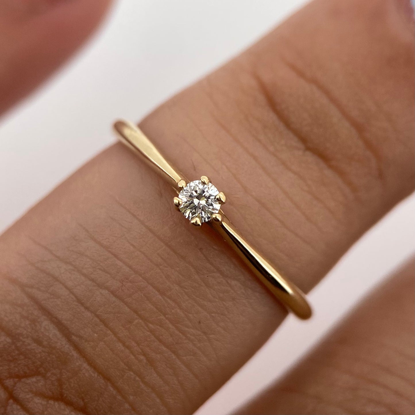 Anillo de compromiso en oro
