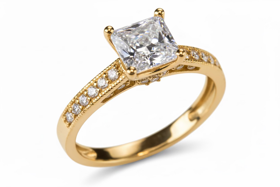 Anillo de compromiso en oro