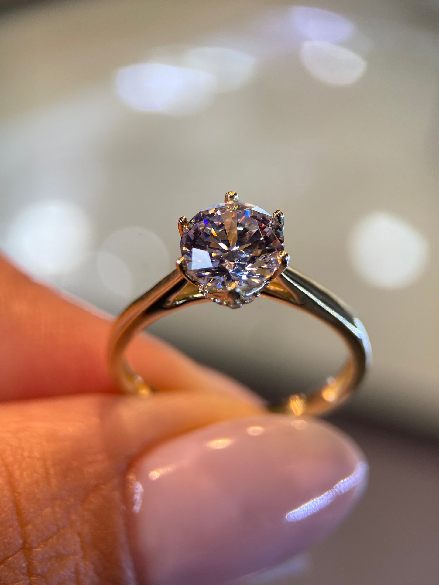 Anillo de compromiso en oro