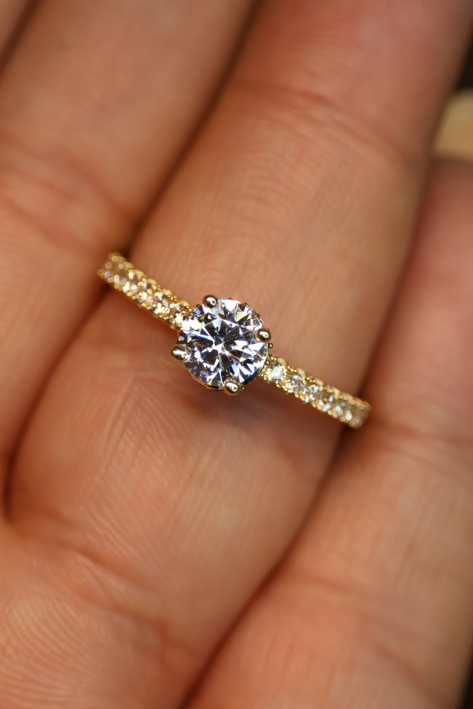 Anillo en Oro Amarillo 14k con Circonia Mod.15944