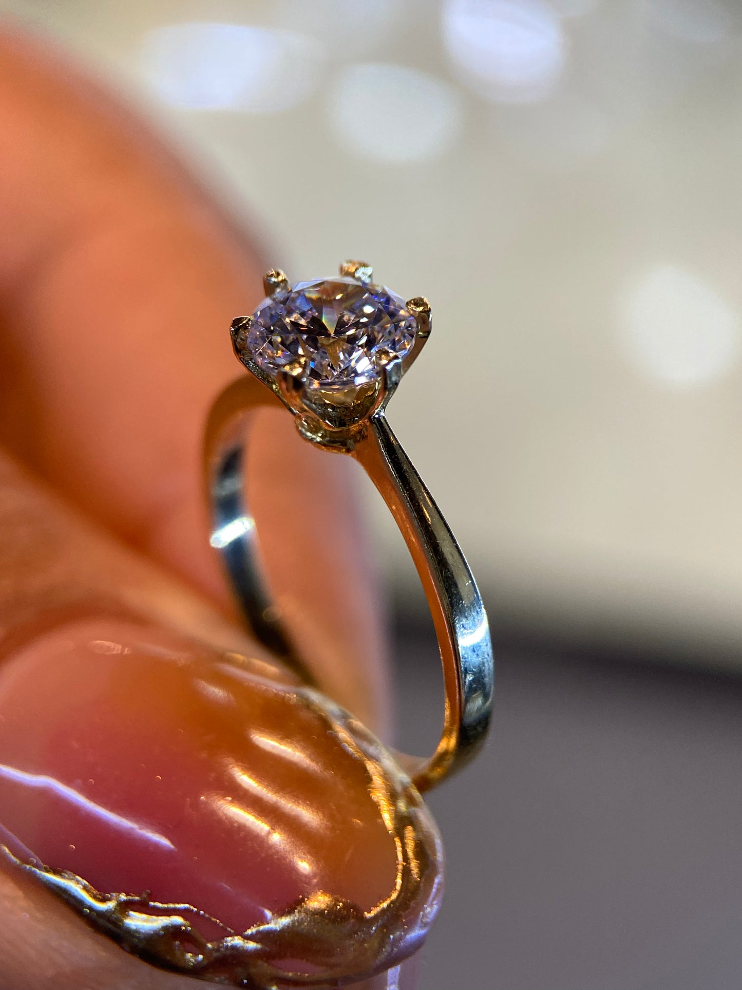 Anillo de compromiso en oro