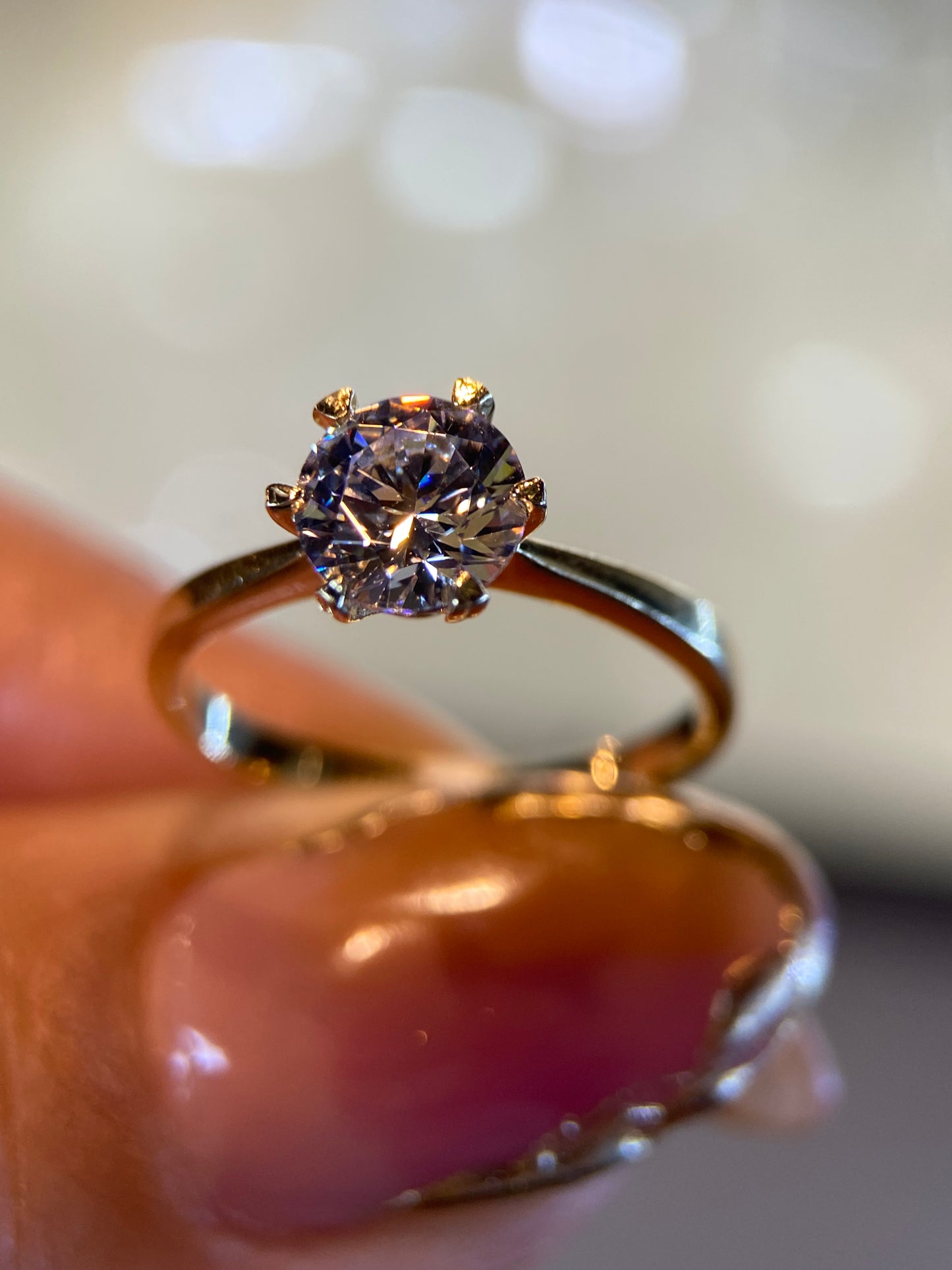 Anillo de compromiso en oro