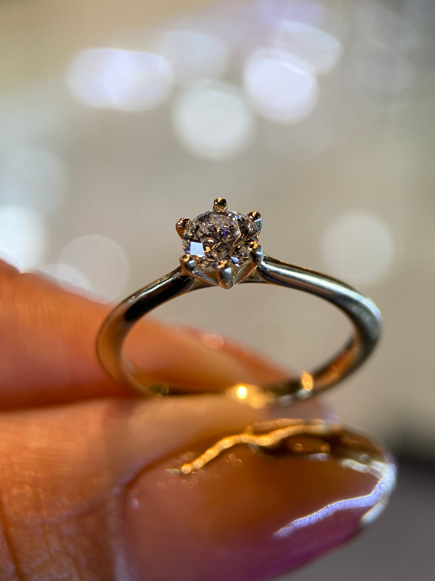 Anillo de compromiso en oro