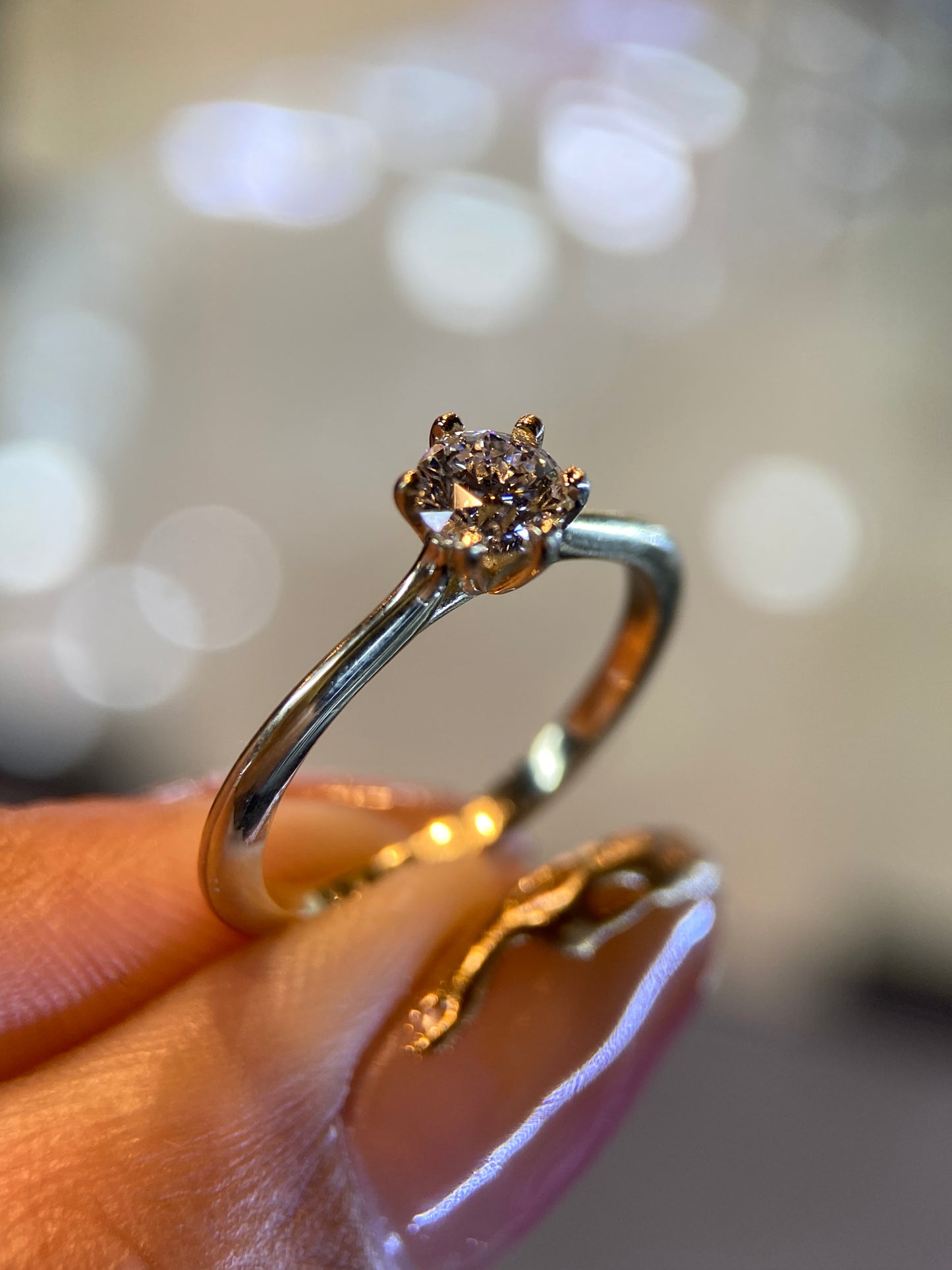 Anillo de compromiso en oro