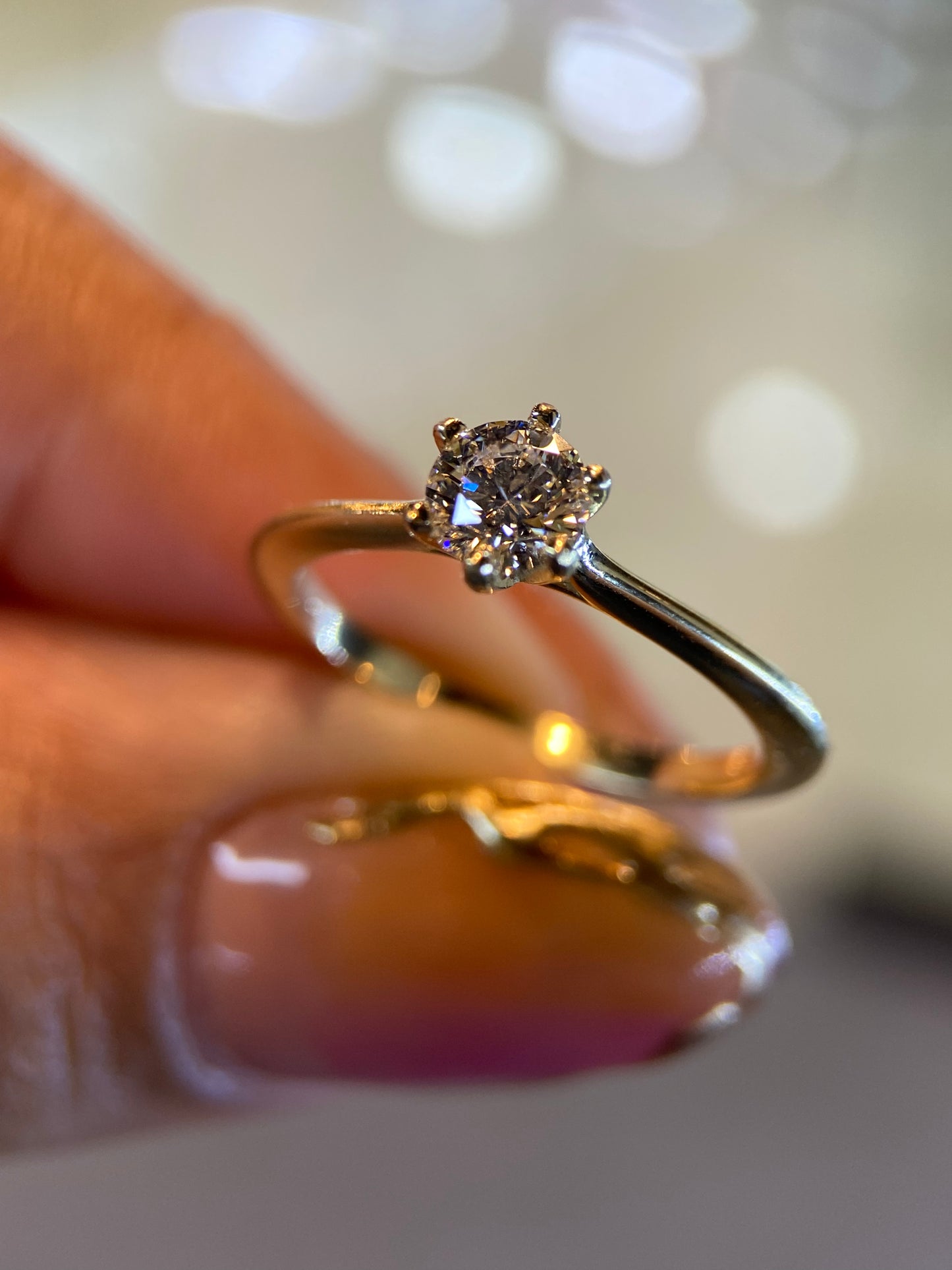 Anillo de compromiso en oro