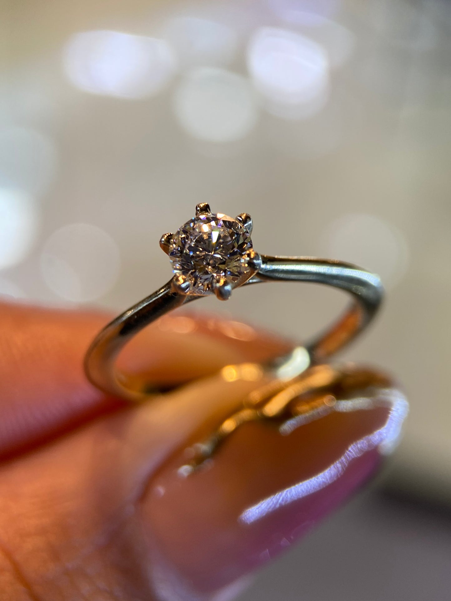 Anillo de compromiso en oro