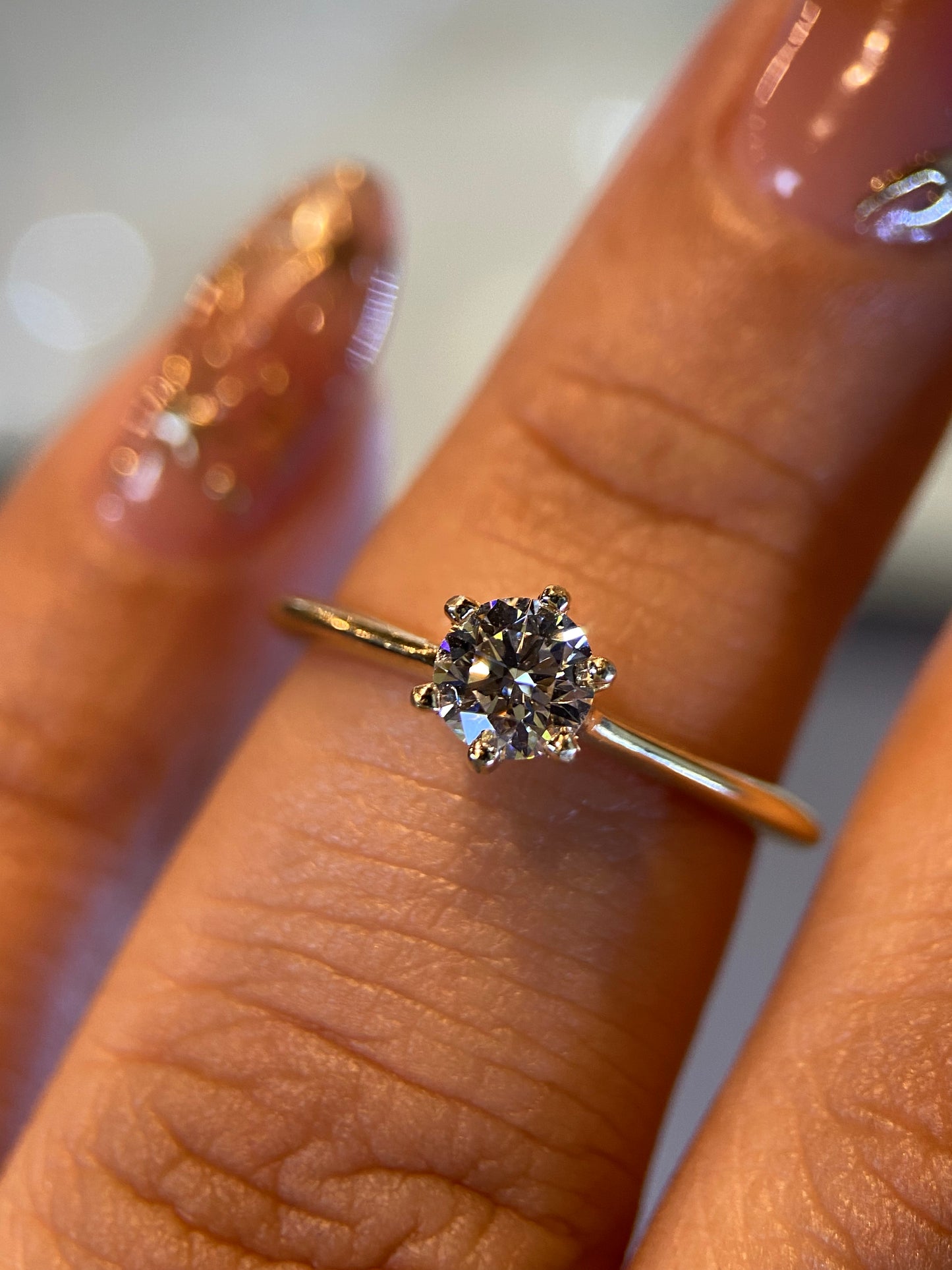 Anillo de compromiso en oro