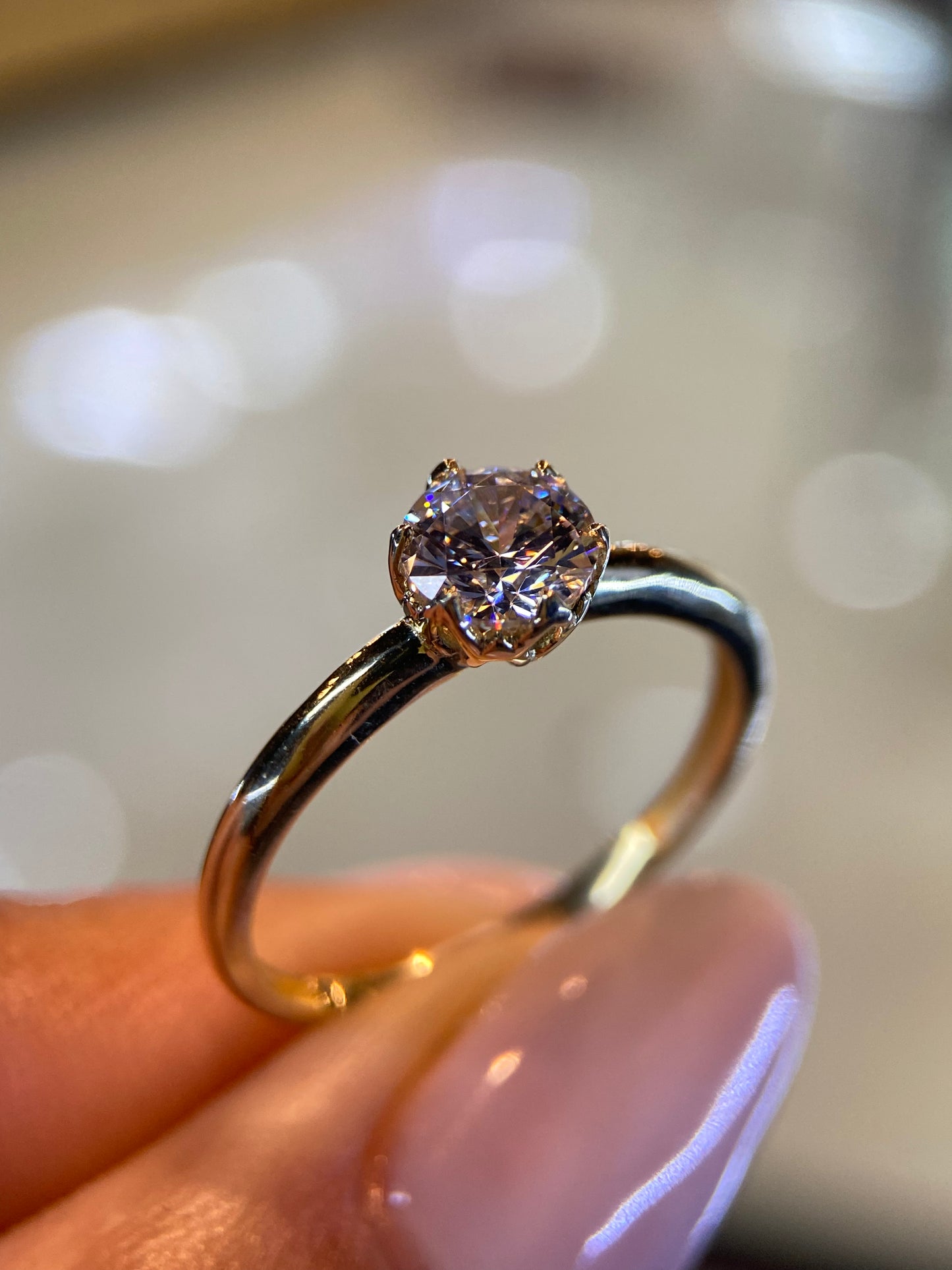Anillo de compromiso en oro