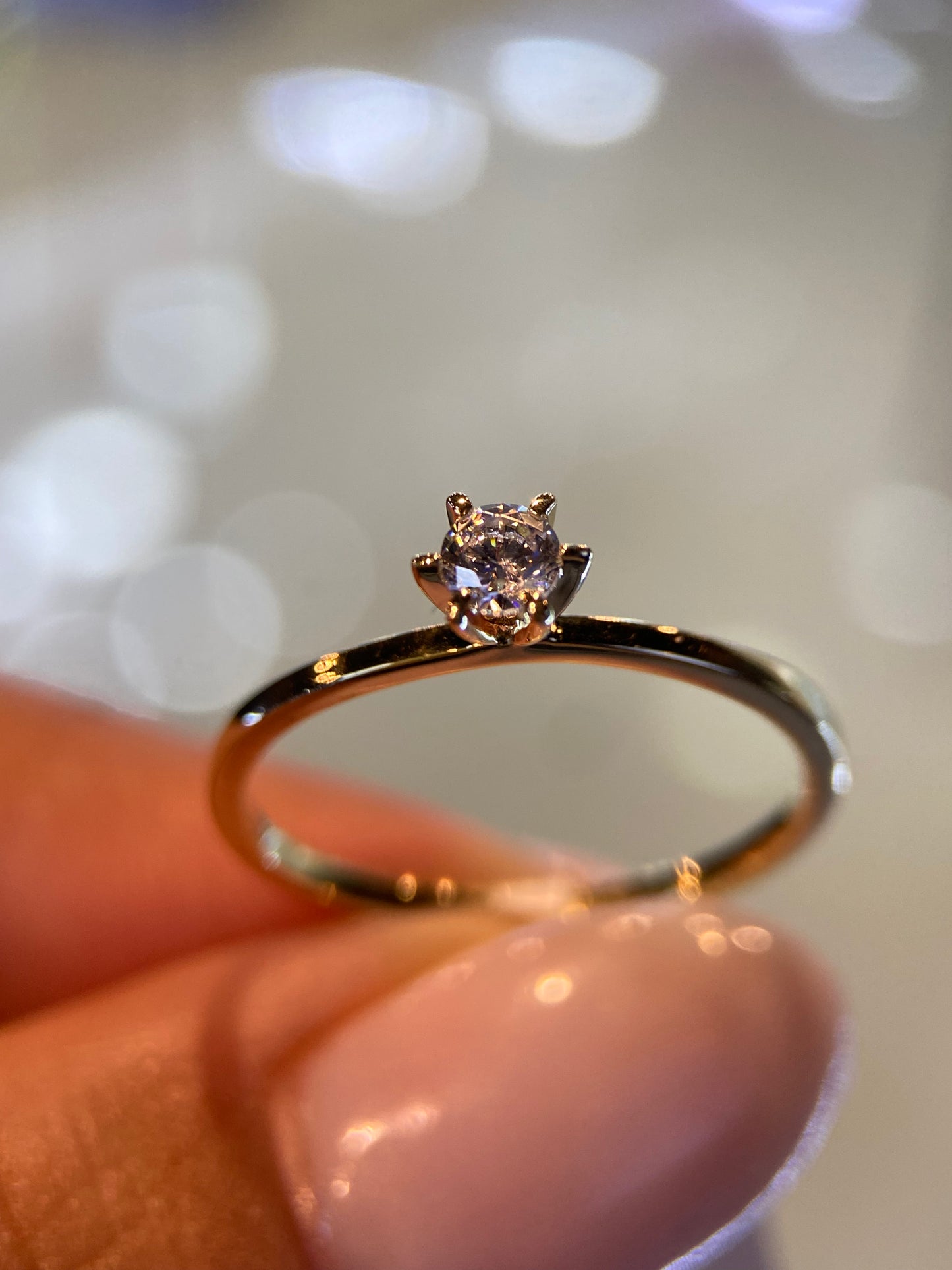 Anillo de compromiso en oro