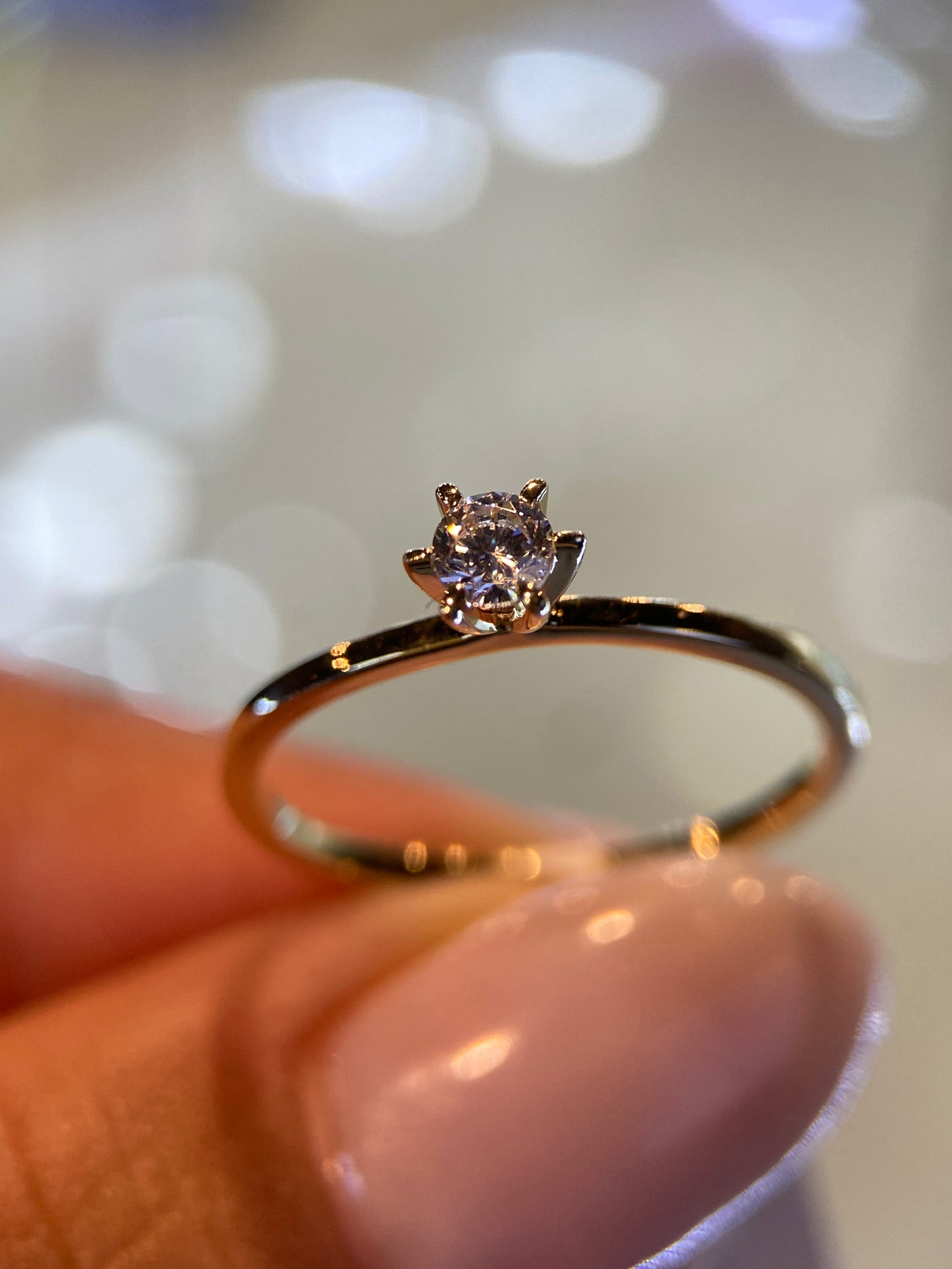 Anillo de compromiso en oro